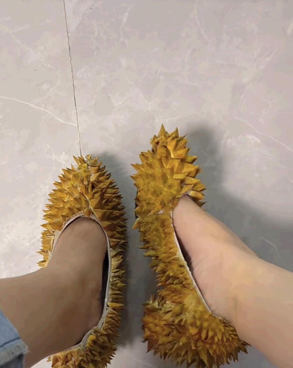 榴莲壳做的鞋子图片图片