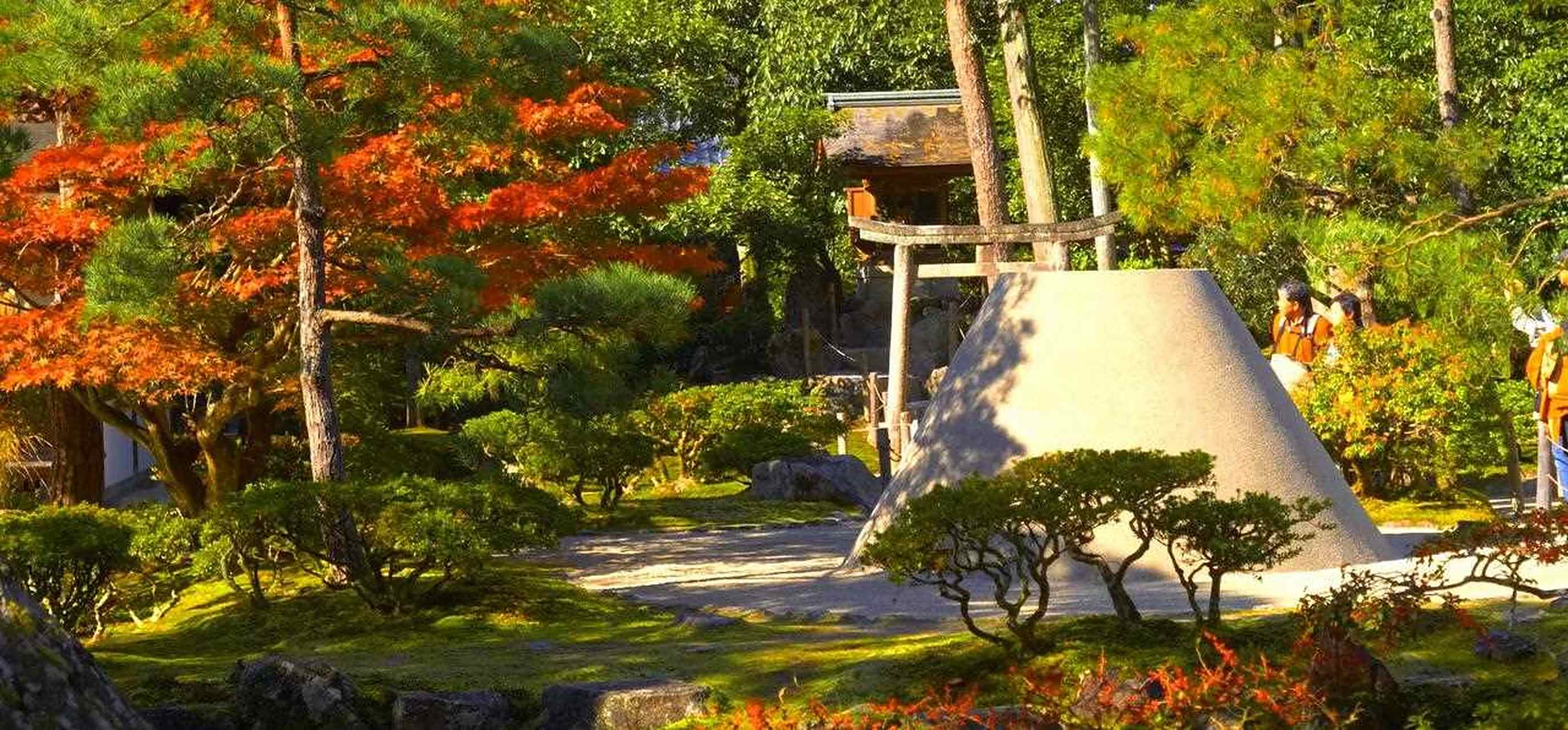 优美的枯山水庭院银阁寺!