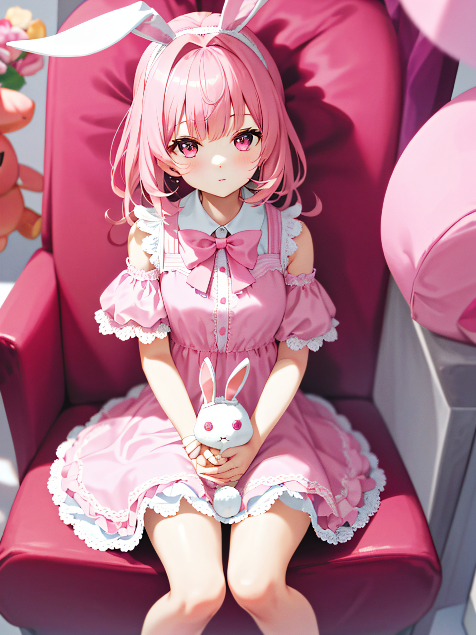 甜美粉色恋爱物语 #超甜美的粉色系穿搭# #二次元少女美图