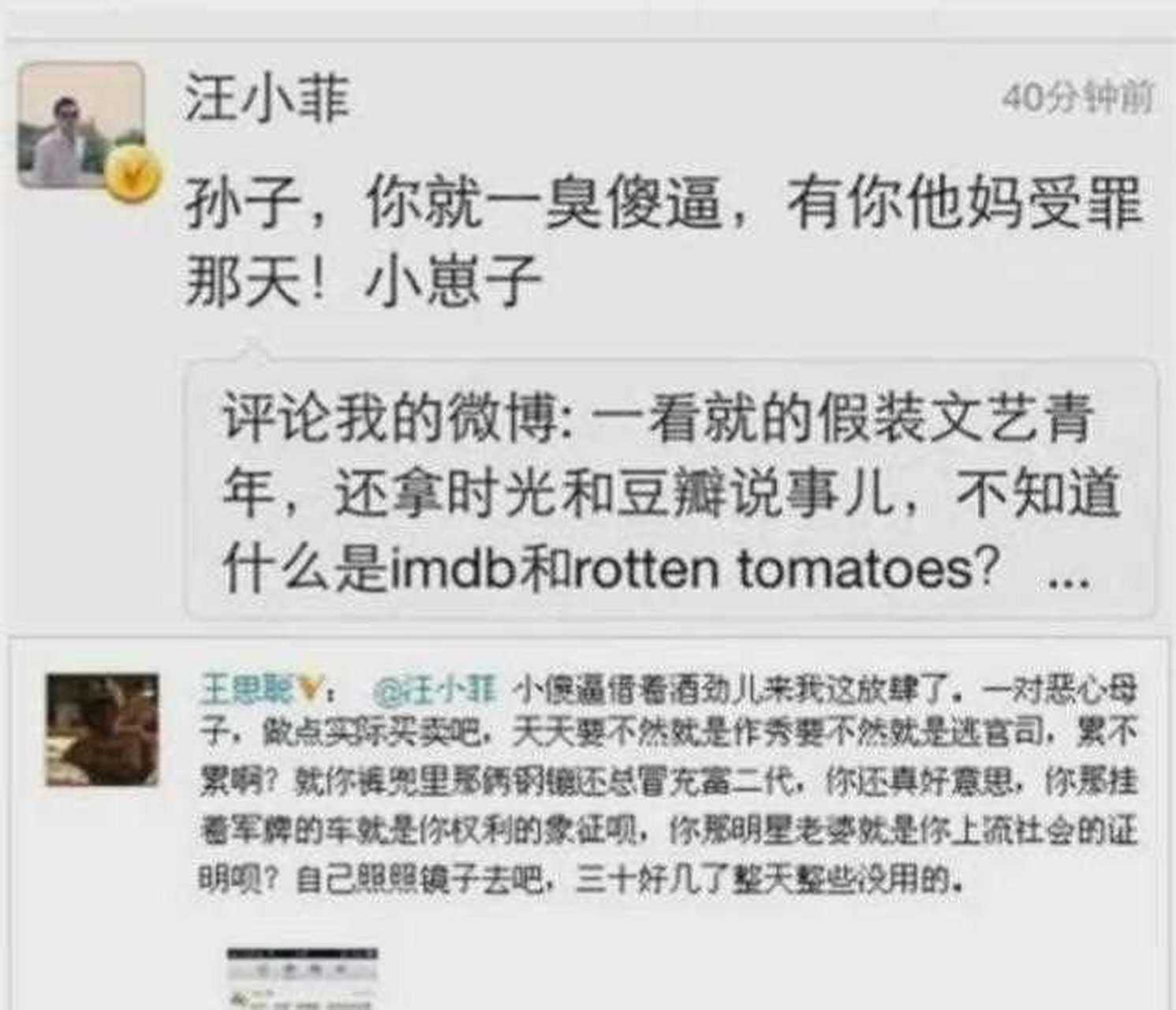 汪小菲被王思聪吊打图片