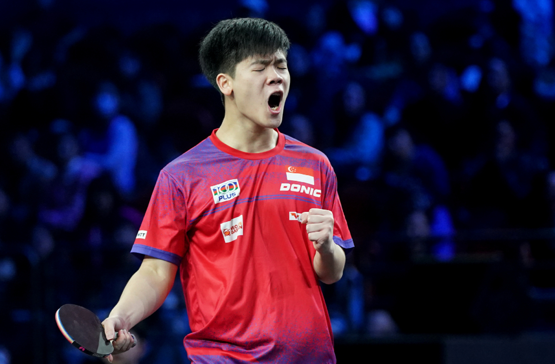 挑战赛兰州站2023# 男单比赛,赛冒出来一个大黑马:新加坡17岁小将郭勇