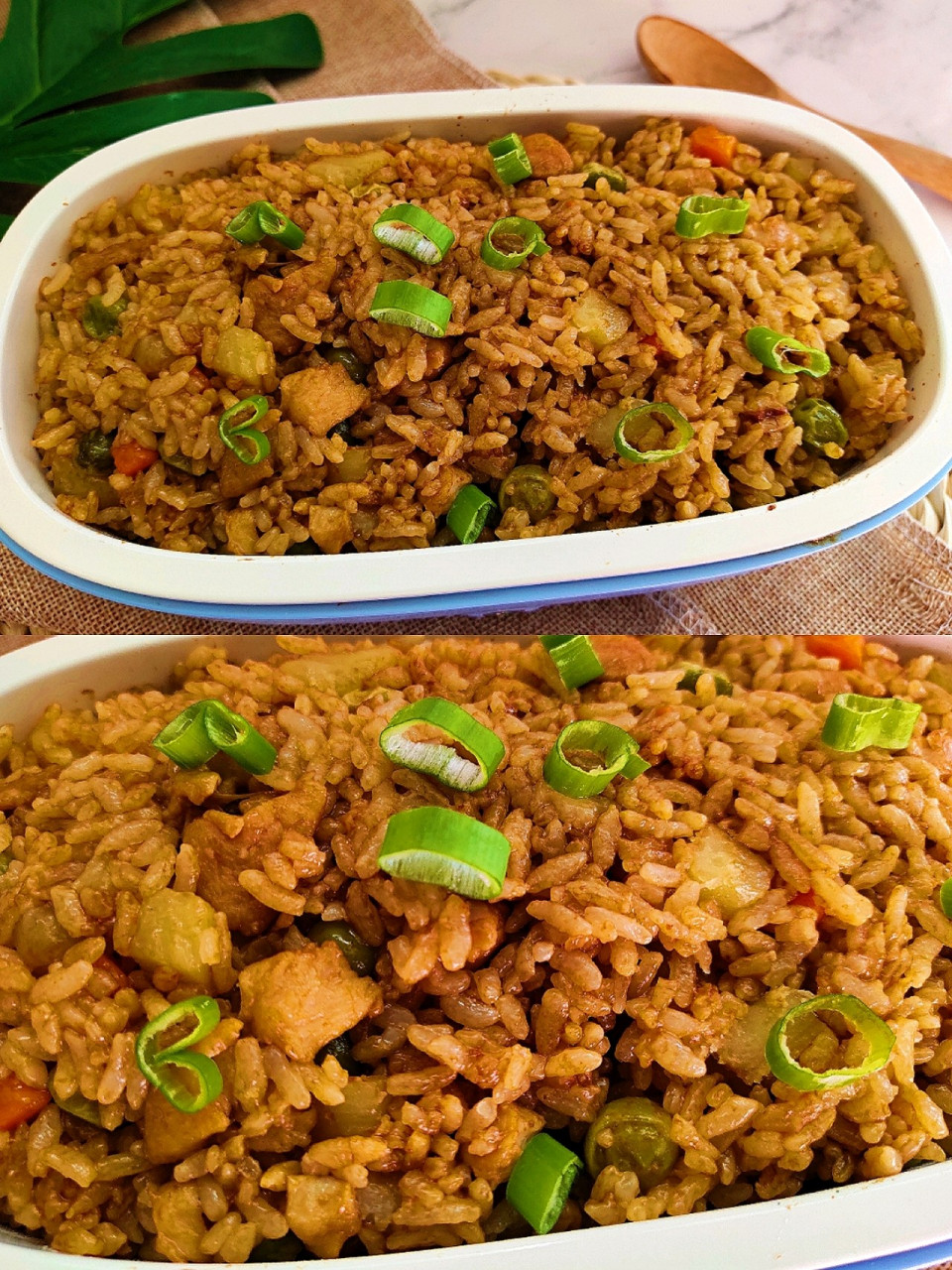 电饭锅美食:鸡腿土豆焖饭一口气吃两大碗 鸡腿肉多汁嫩滑,米饭粒粒