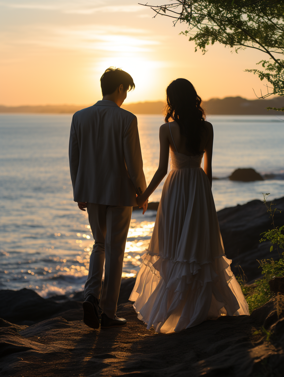 包馅,每一个步骤都做得非常认婚礼背影女的靠在男的肩上 背影襟裳岬