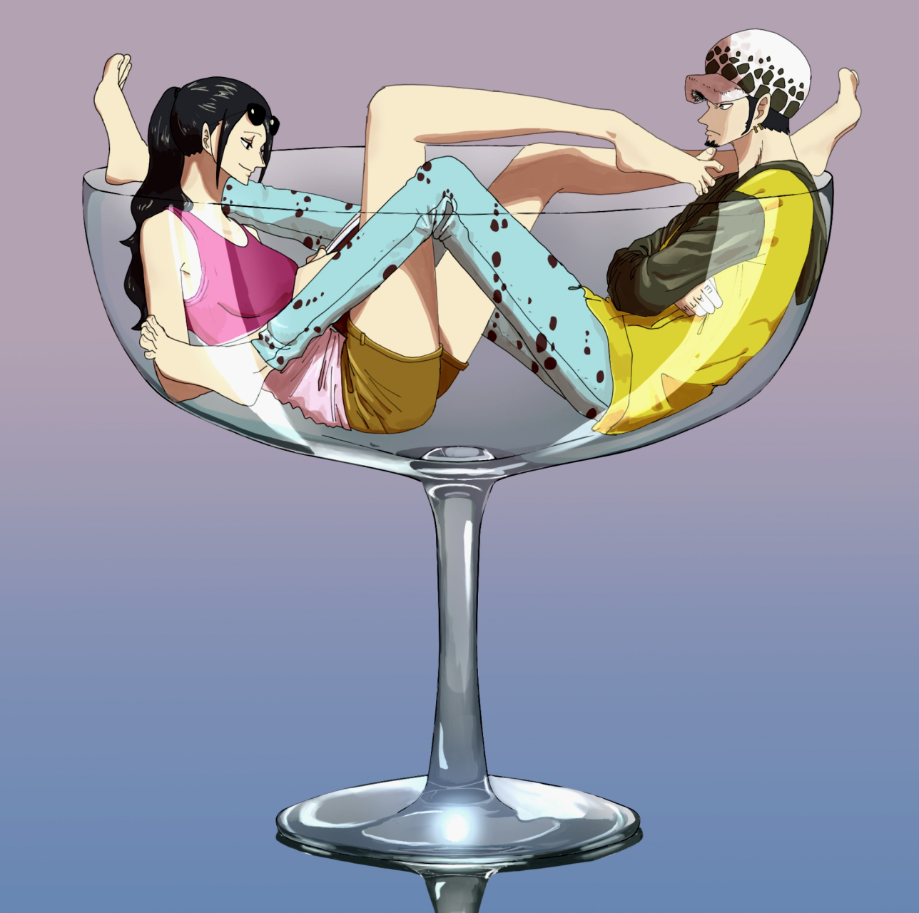 海贼王# #特拉法尔加罗# #罗宾#  啊,这这这. 也忒.[没眼看]