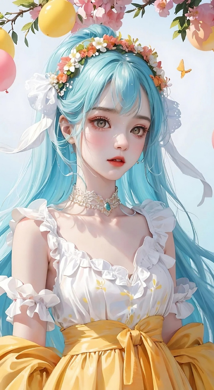 五彩缤纷可爱女生高清壁纸 #ai绘画# #九月动态激励计划