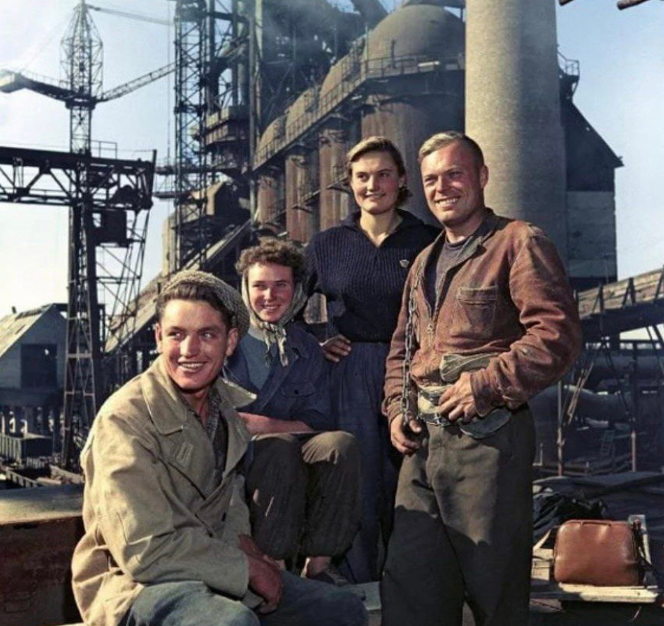 1958年,苏联工人的合影!