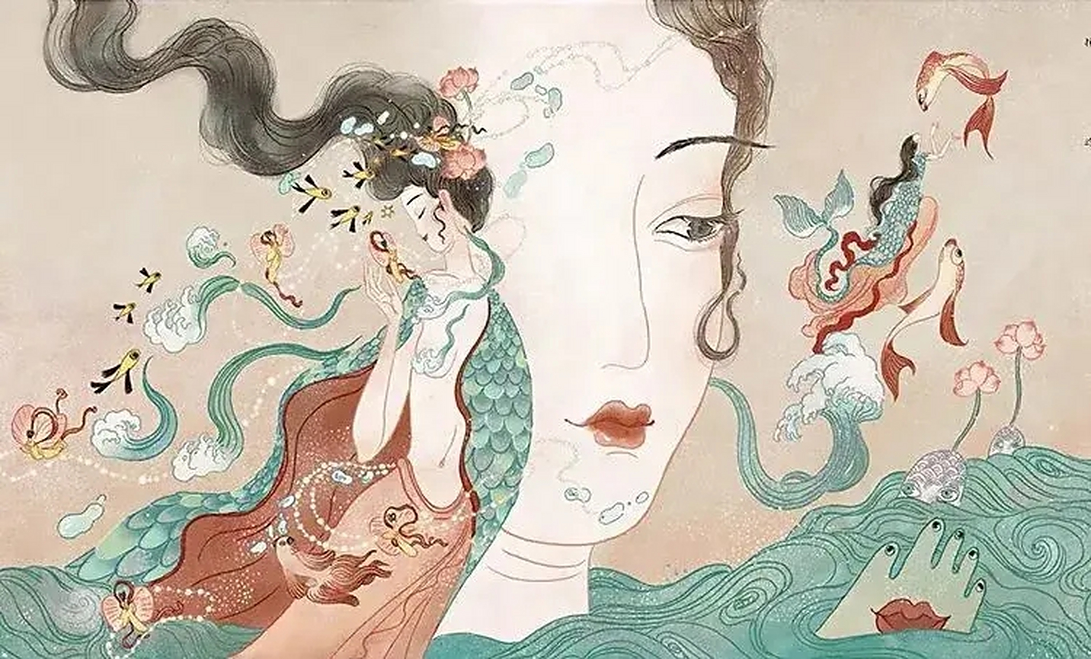 叶露盈重新绘制的《洛神赋》,拿下了中国动漫金龙奖最佳插画奖金奖