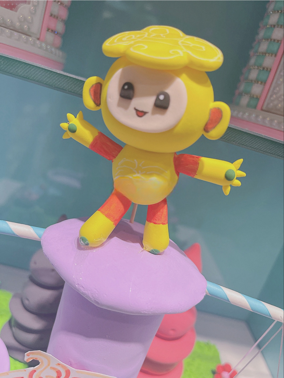 会主题手工  2022年杭州亚运会粘土场景 亚运会吉祥物 宸宸 莲莲 琮琮