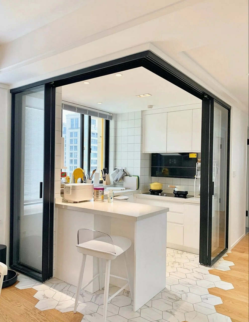 2023年了,想做半开放式厨房 吧台设计,高级且实用#装修