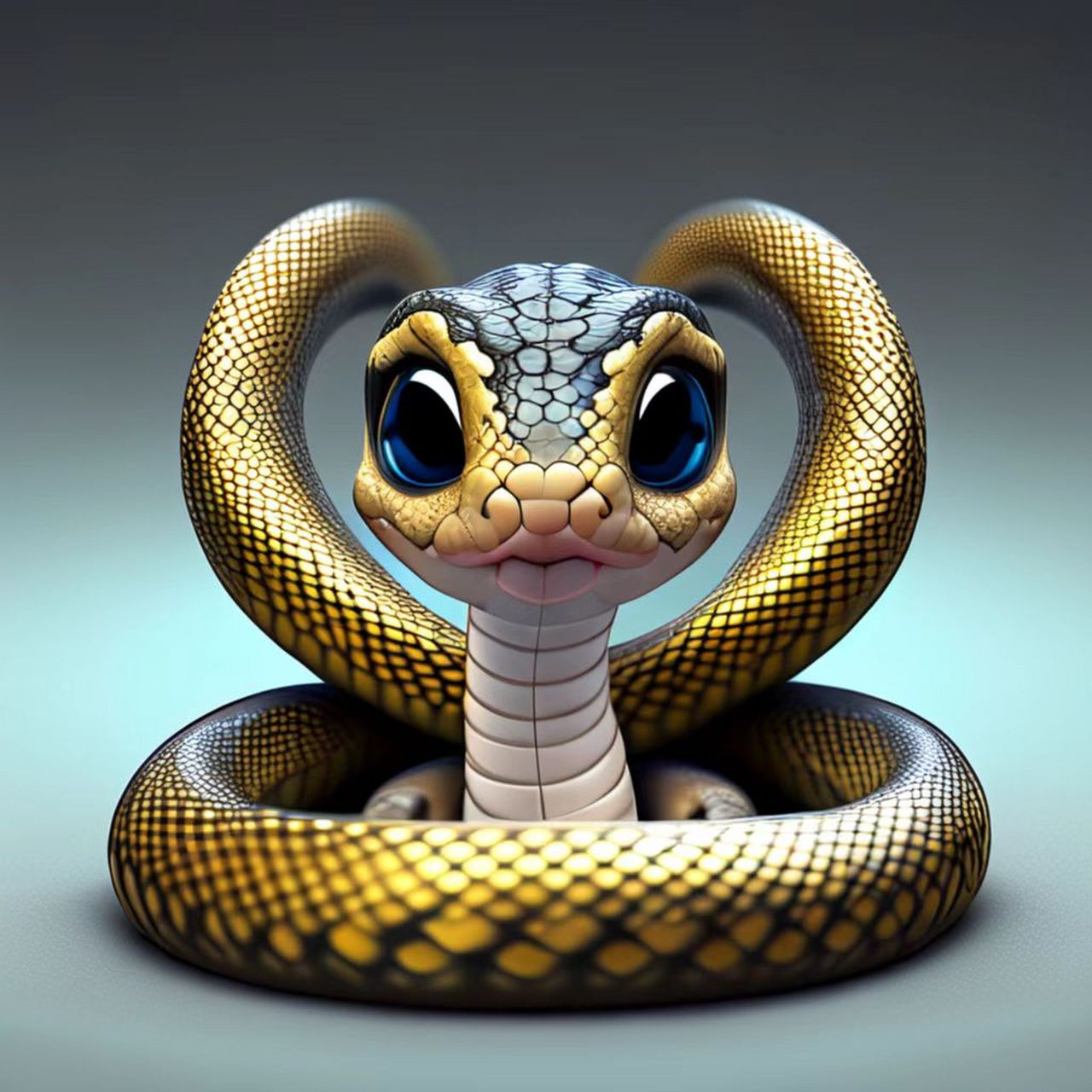 百度涂鸦一格ai绘画12生肖系列之蛇,总有你喜欢的一款!