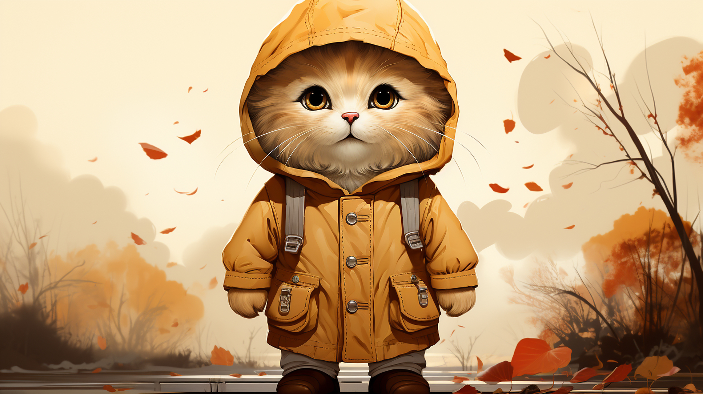 猫# #萌宠# #大胖橘# #绘画# #电脑壁纸# 炯