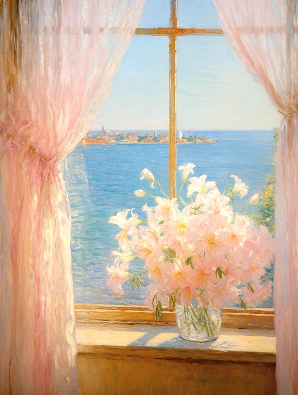 海边窗台·粉