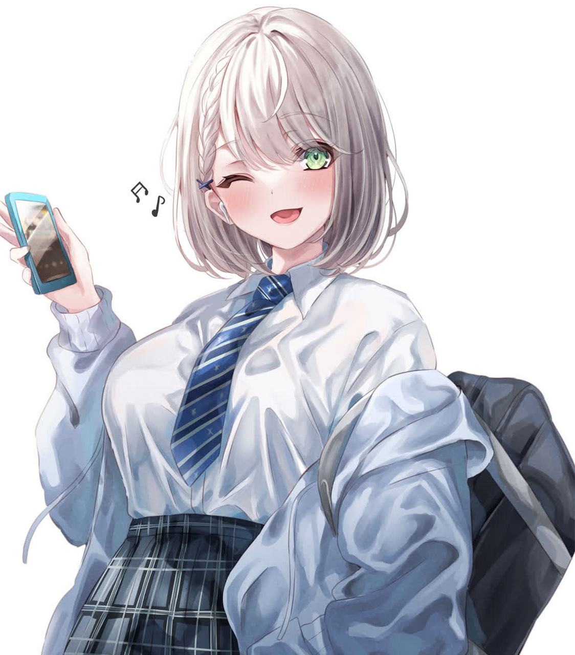 短发的二次元女孩也很好看.