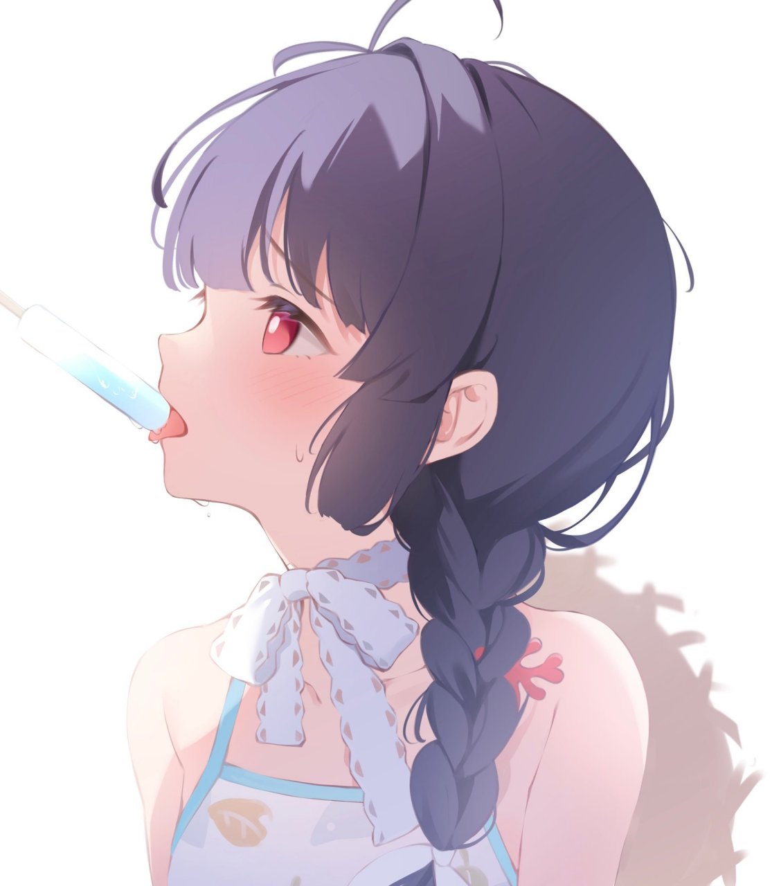 小萝莉舔冰棒,这个姿势好可爱[色]