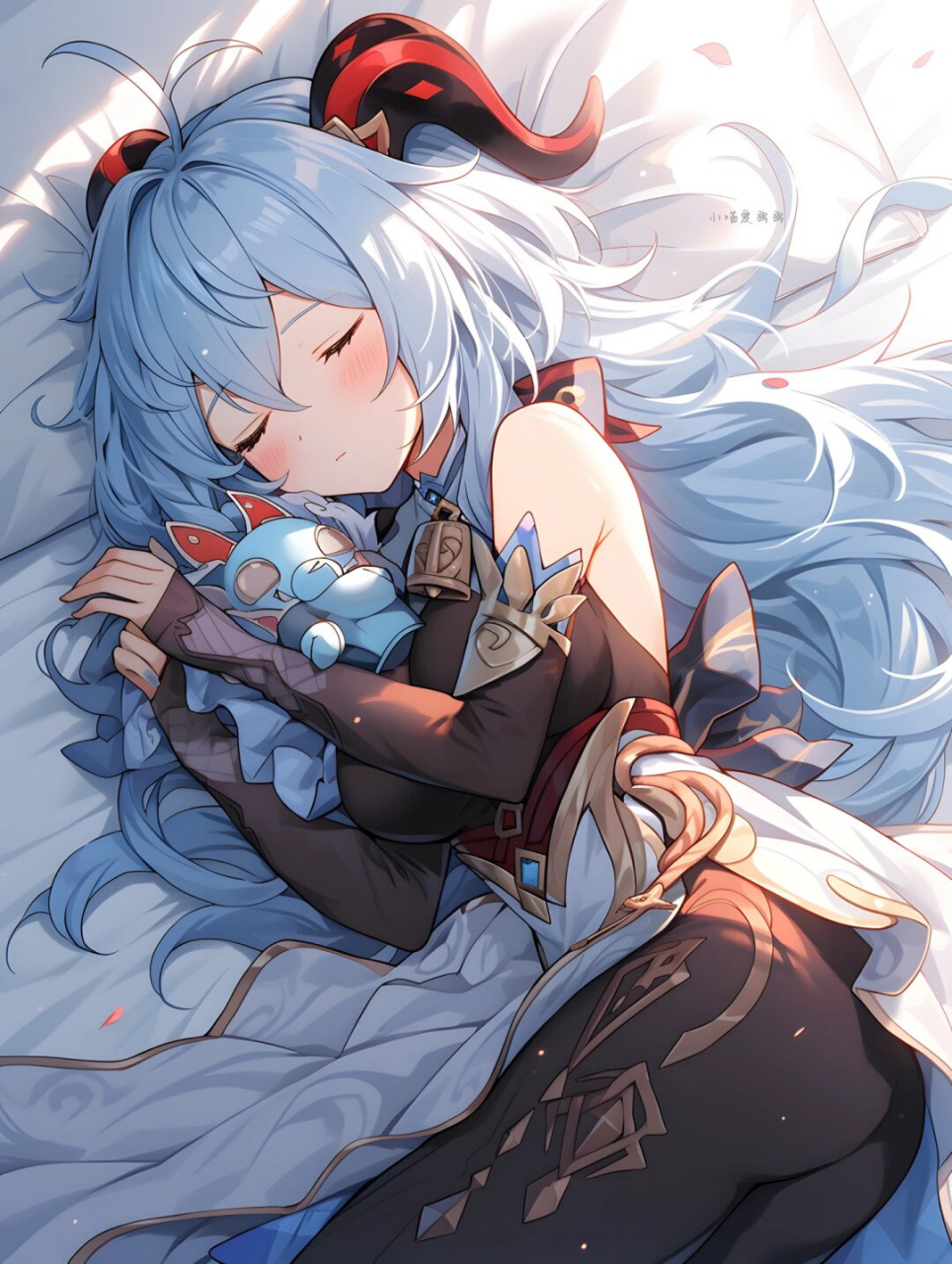 甘雨睡着了也太美了吧  甘雨作为《原神》中的角色,确实非常美丽.