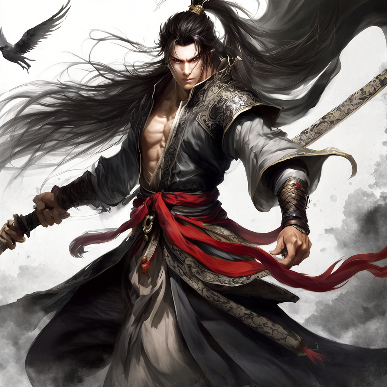 斗罗2绝世唐门# #ai二次元绘画# 霍雨浩武侠风#秋日生活创作季