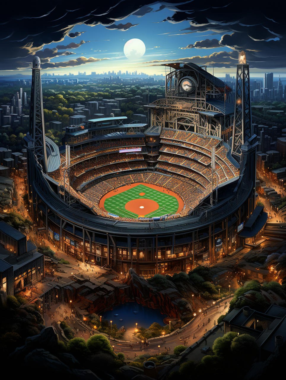 未来世界的体育竞技场!#ai绘画