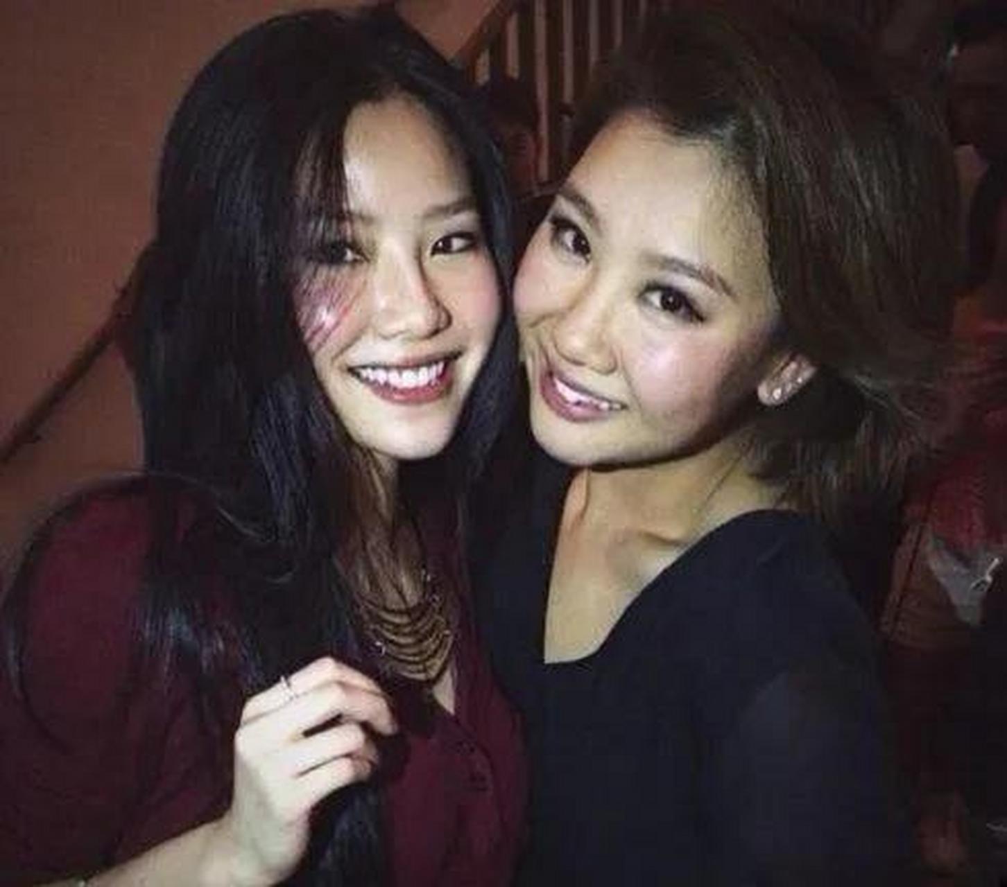 领动计划# 香港著名女星郑欣宜和同父异母妹妹郑咏恩的合照,两人都