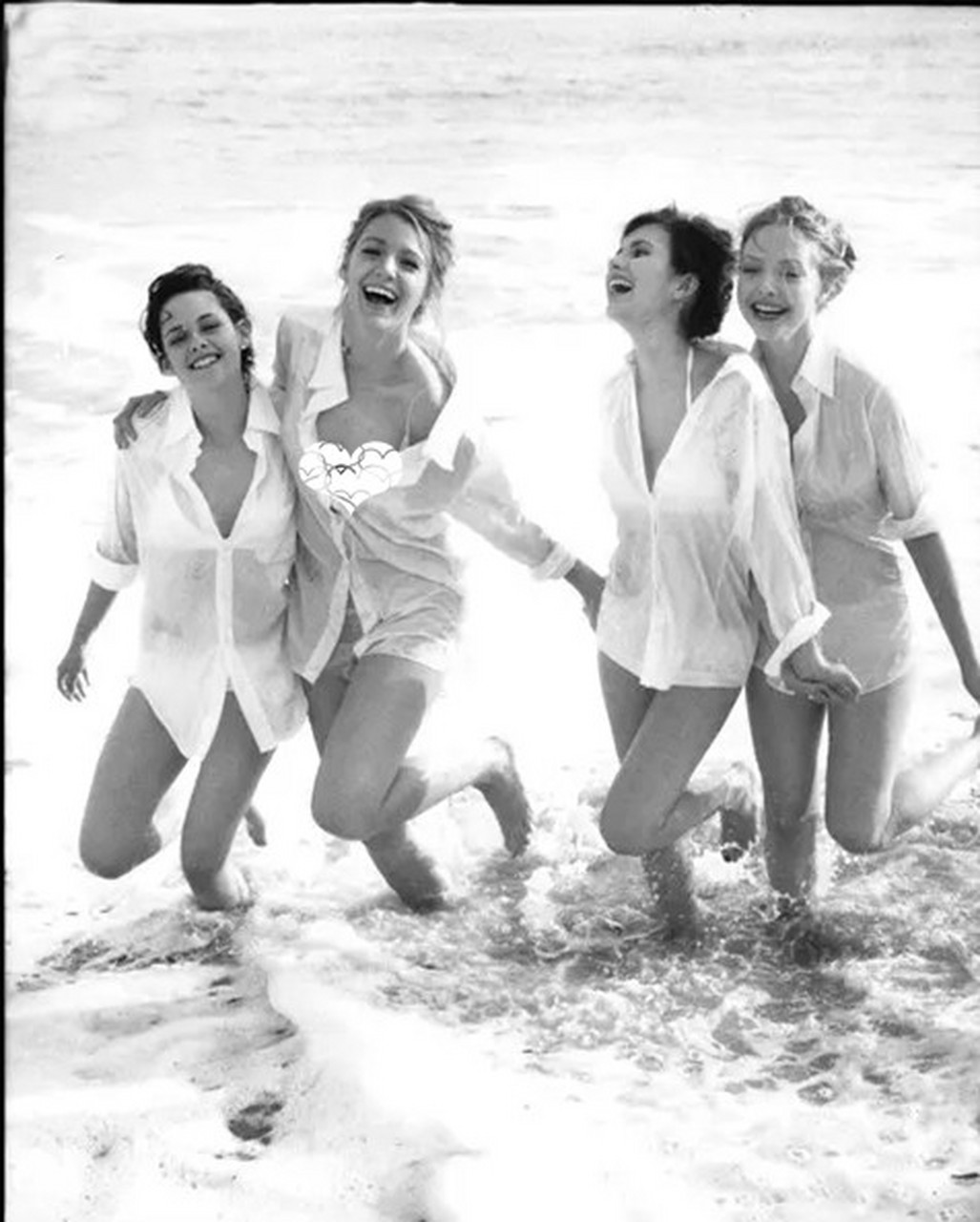 女人魅力# 好莱坞四小花旦同框!