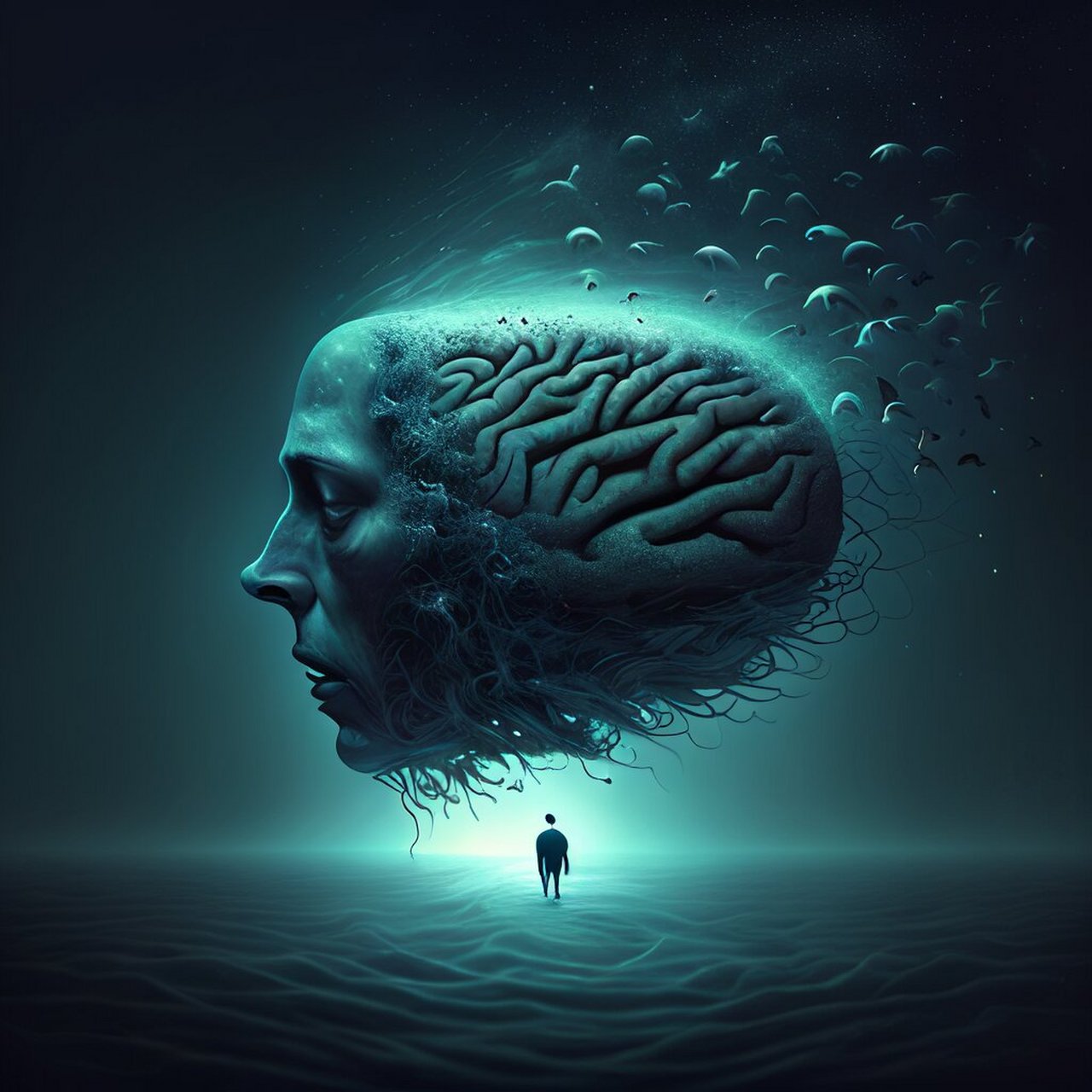 痛苦的回忆,脑袋快炸裂开了! #ai艺术季第二季# #情感