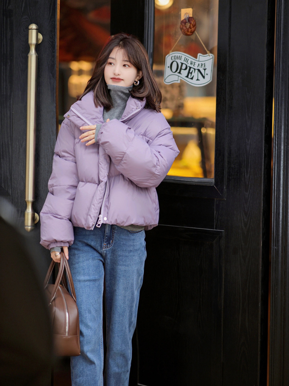 ootd|超适合小个子的短款羽绒服 短款羽绒服不挑身高好驾驭 叠穿高领
