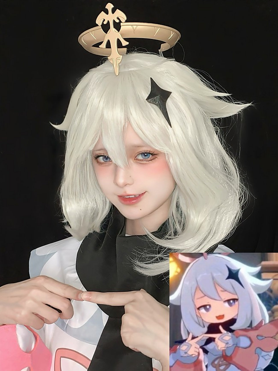 原神派蒙cos,小派蒙能有什么坏心思呢