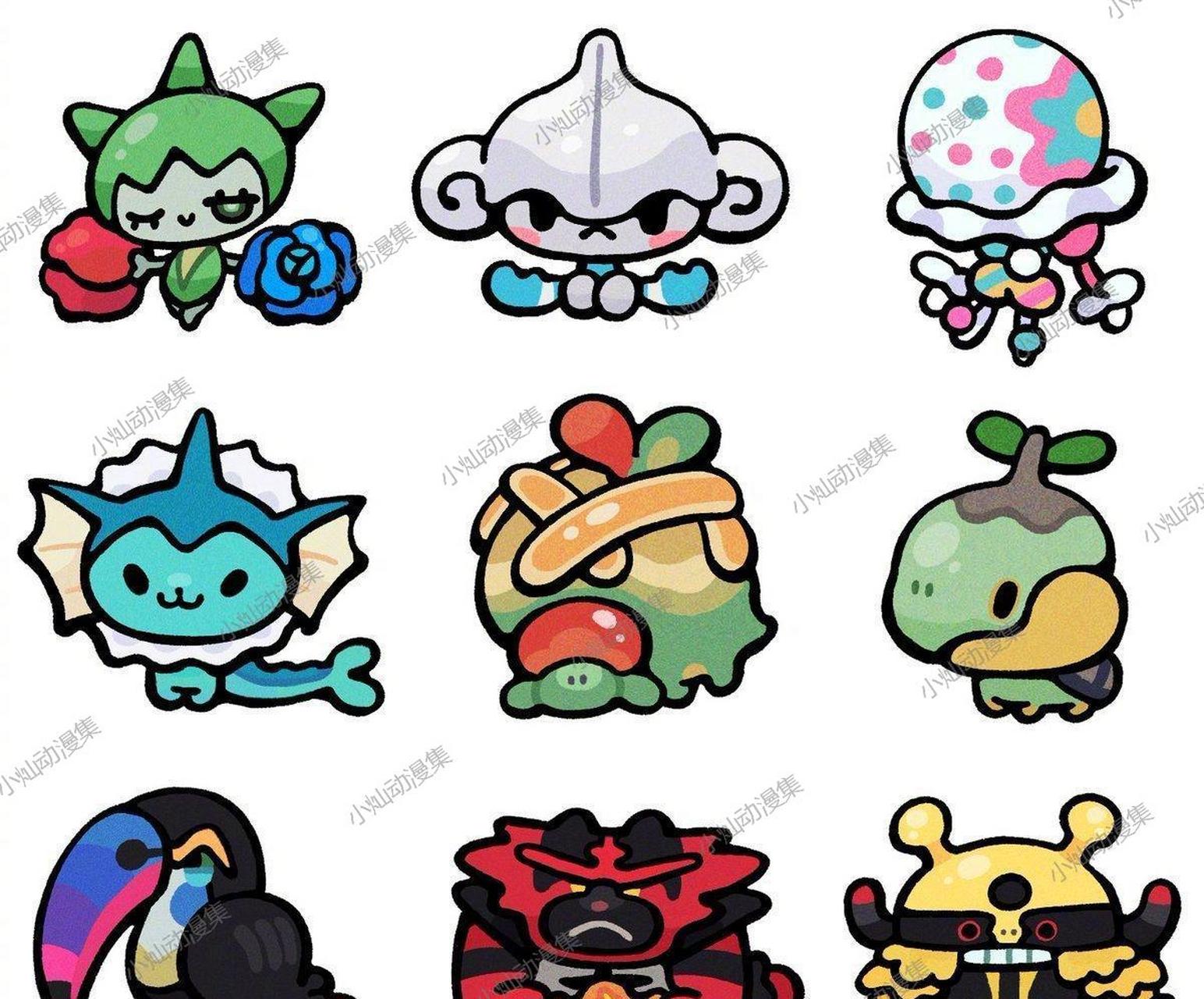 这些q版宝可梦超级可爱哦!