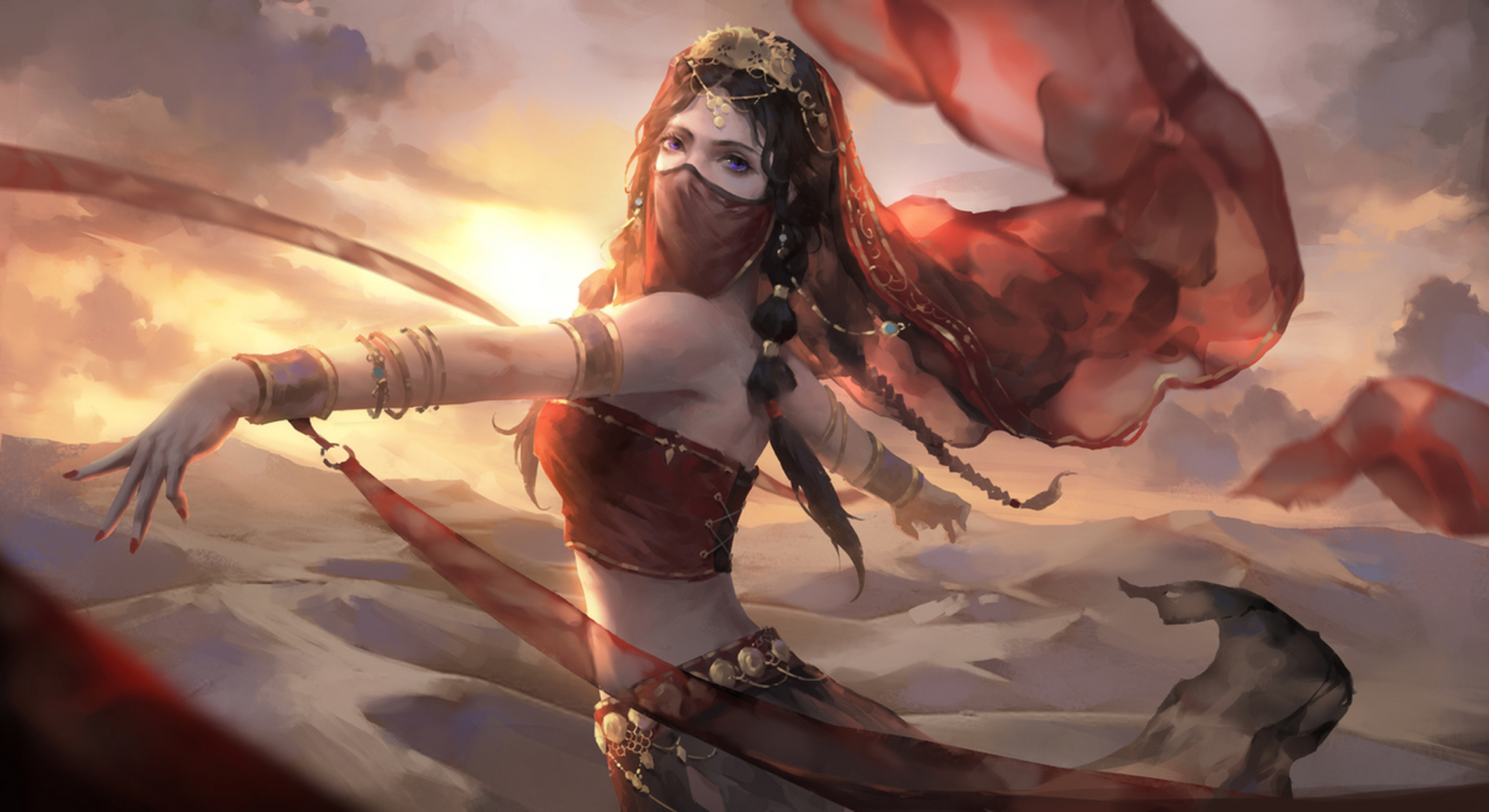 西域舞女. 插画师:大哥阳.