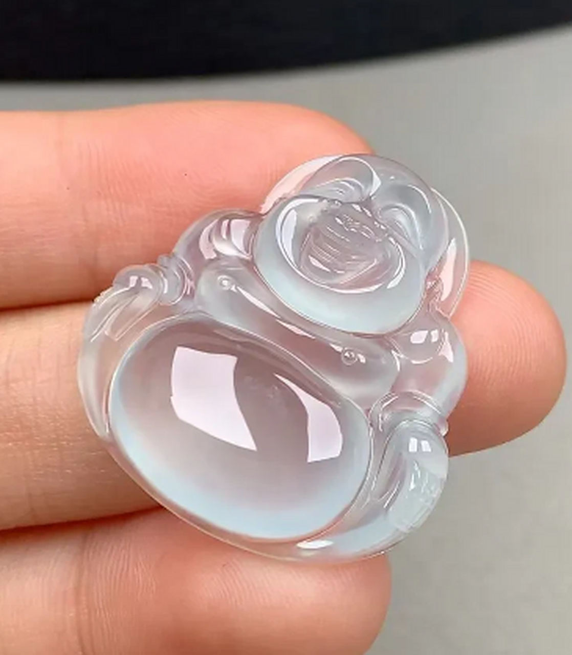 点击头像看直播##翡翠#至纯老坑翡翠正冰佛公,缅甸正场口老坑料,庇è