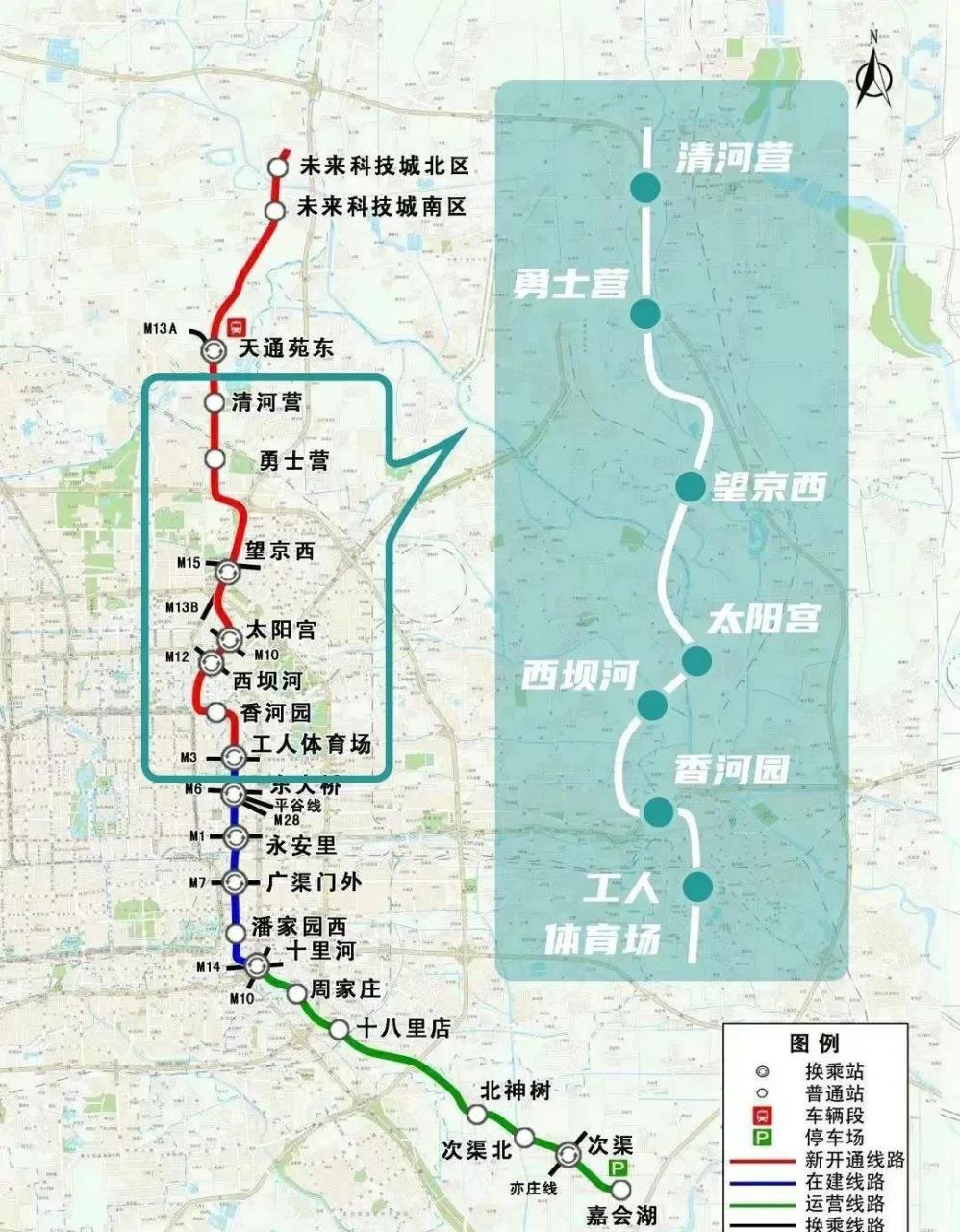 北京地铁17号线最新消息 17号线南段已于2021年建成通车,其中共有7座