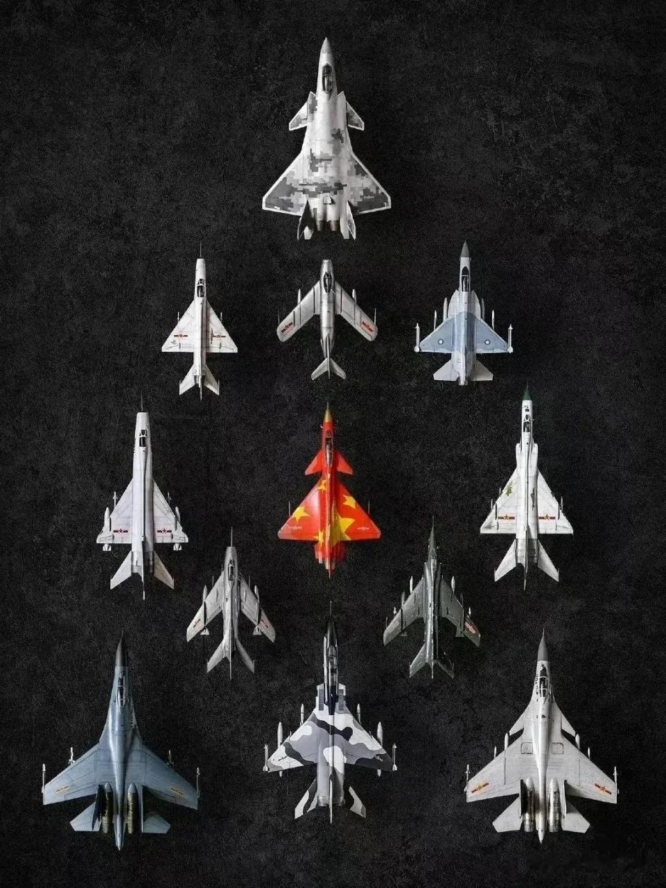 中国战斗机全家福