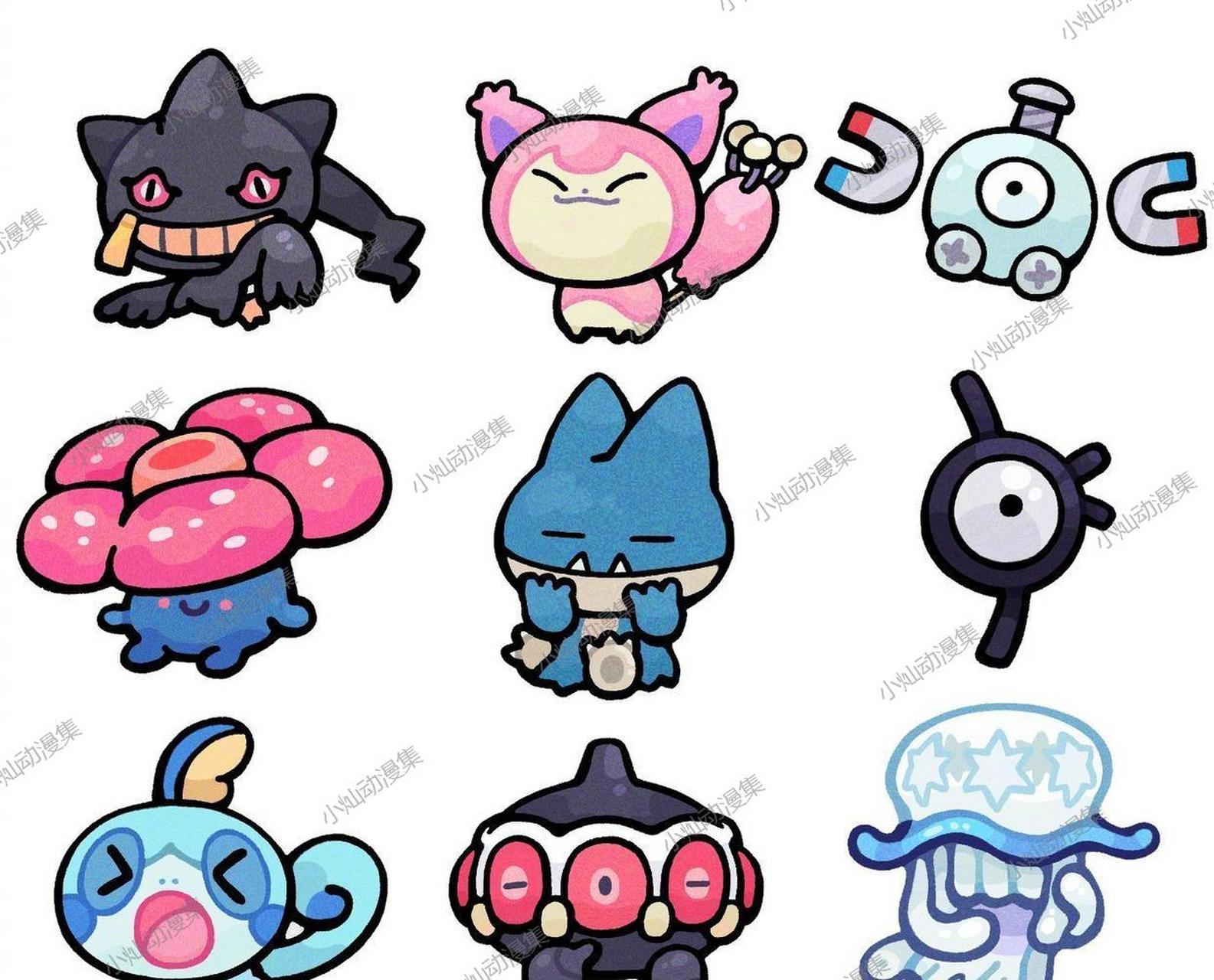 这些q版宝可梦超级可爱哦!