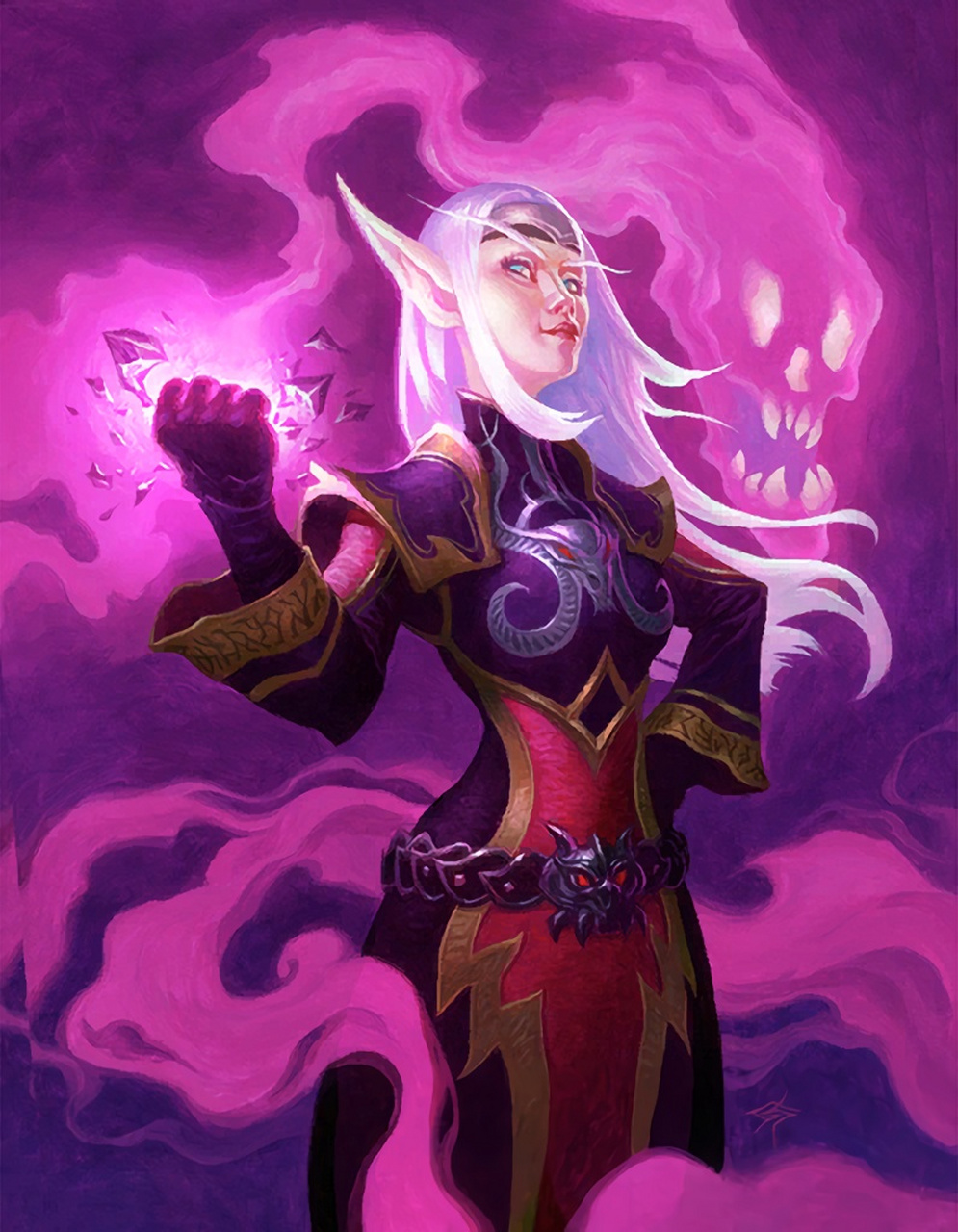 通灵学院三美的最后一位灵魂学家玛丽希亚的原画终于找到了.