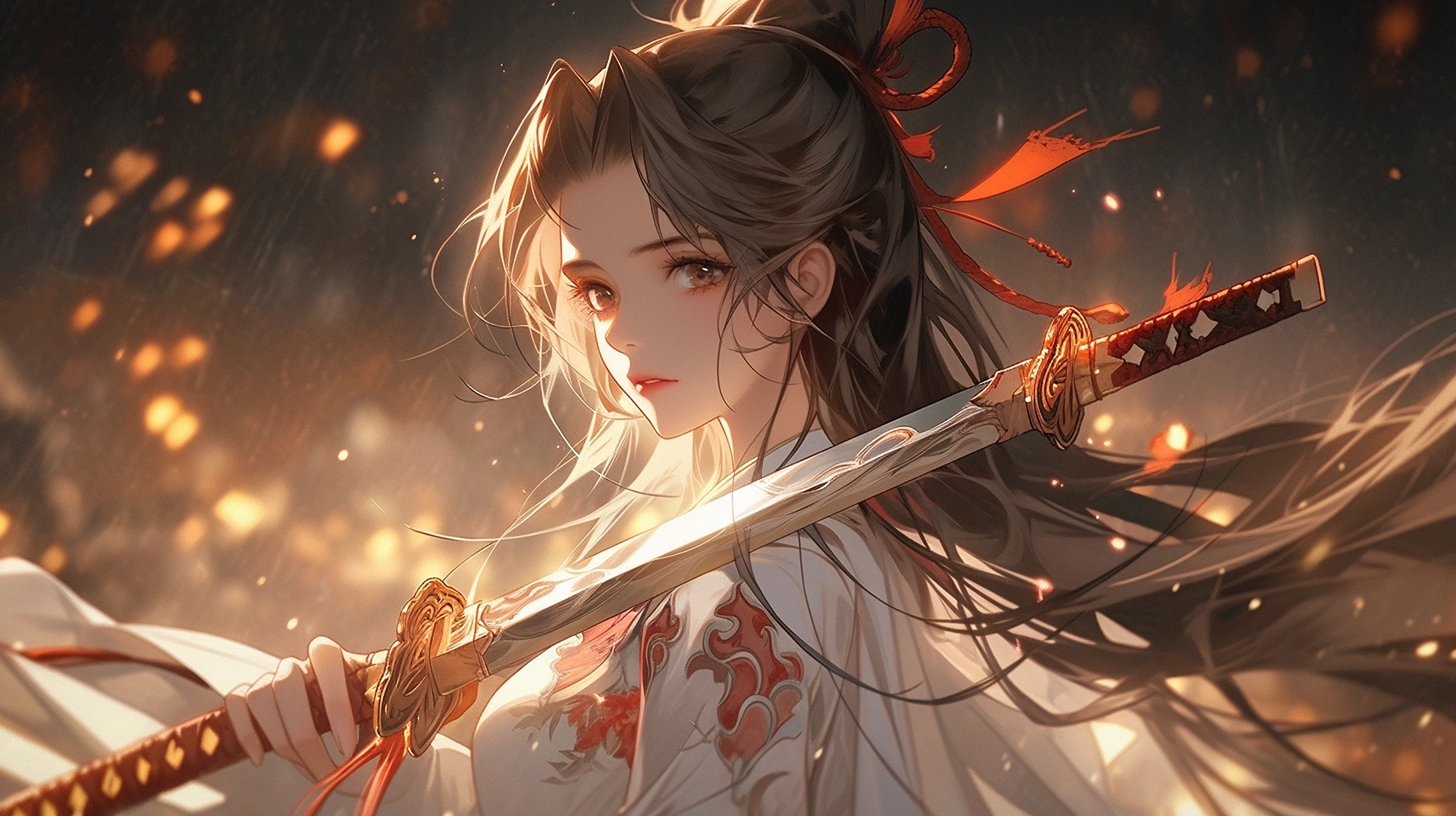 电脑壁纸# #二次元美图# #美女# #二次元# #古风美女# 执剑江湖