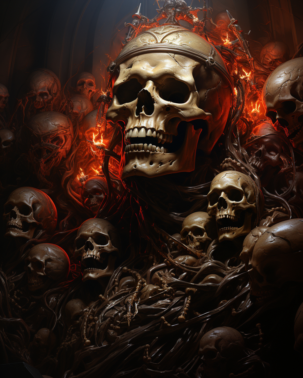 地狱骷髅头!#ai绘画