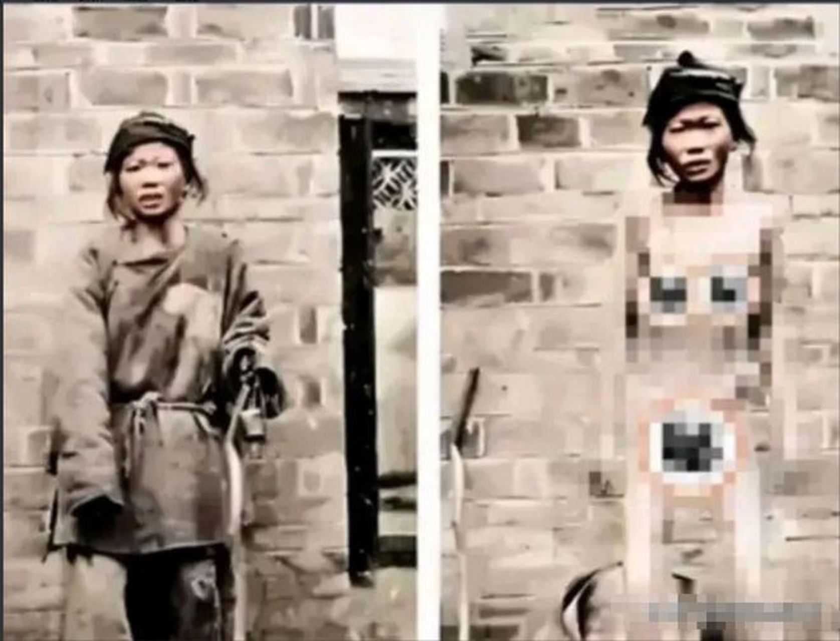 1906年的清朝,一位洋人拍下一名裸体女子的照片