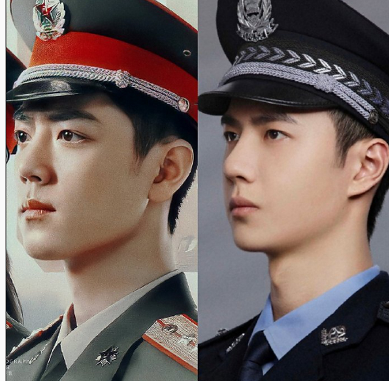 肖战王一博敬礼对比图# 干嘛呢,干嘛呢,一家人不说两家话,都很帅好吧