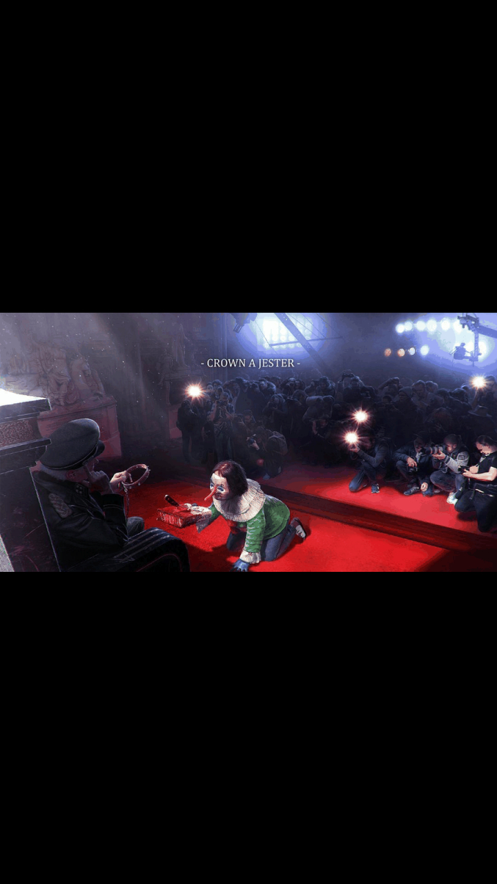 gif创作人# 画师乌合麒麟的大作《为弄臣加冕》,大快人心