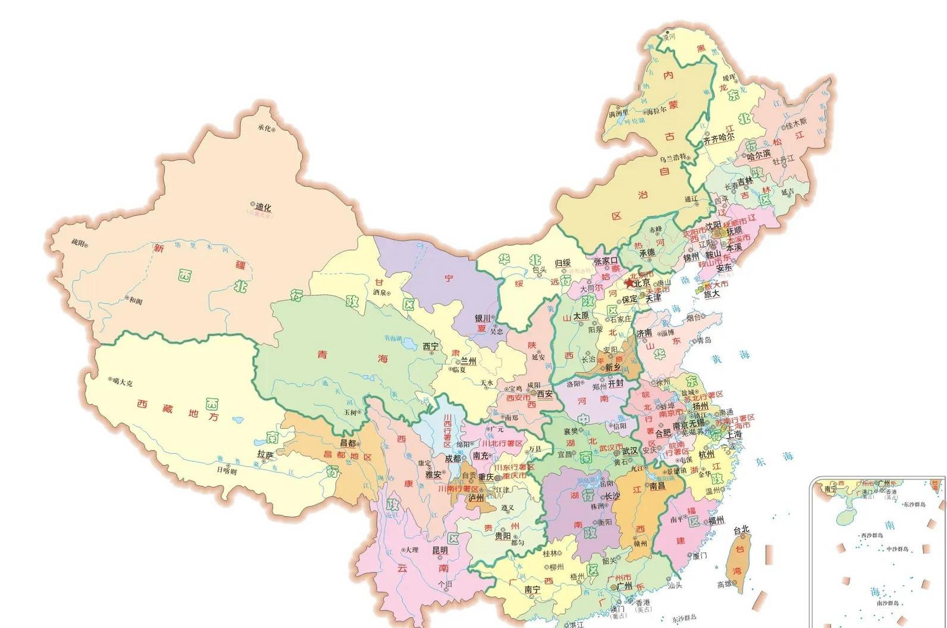 领动计划# 1949～1951年全国的地图,宁夏貌似比现在大了好几倍,成了