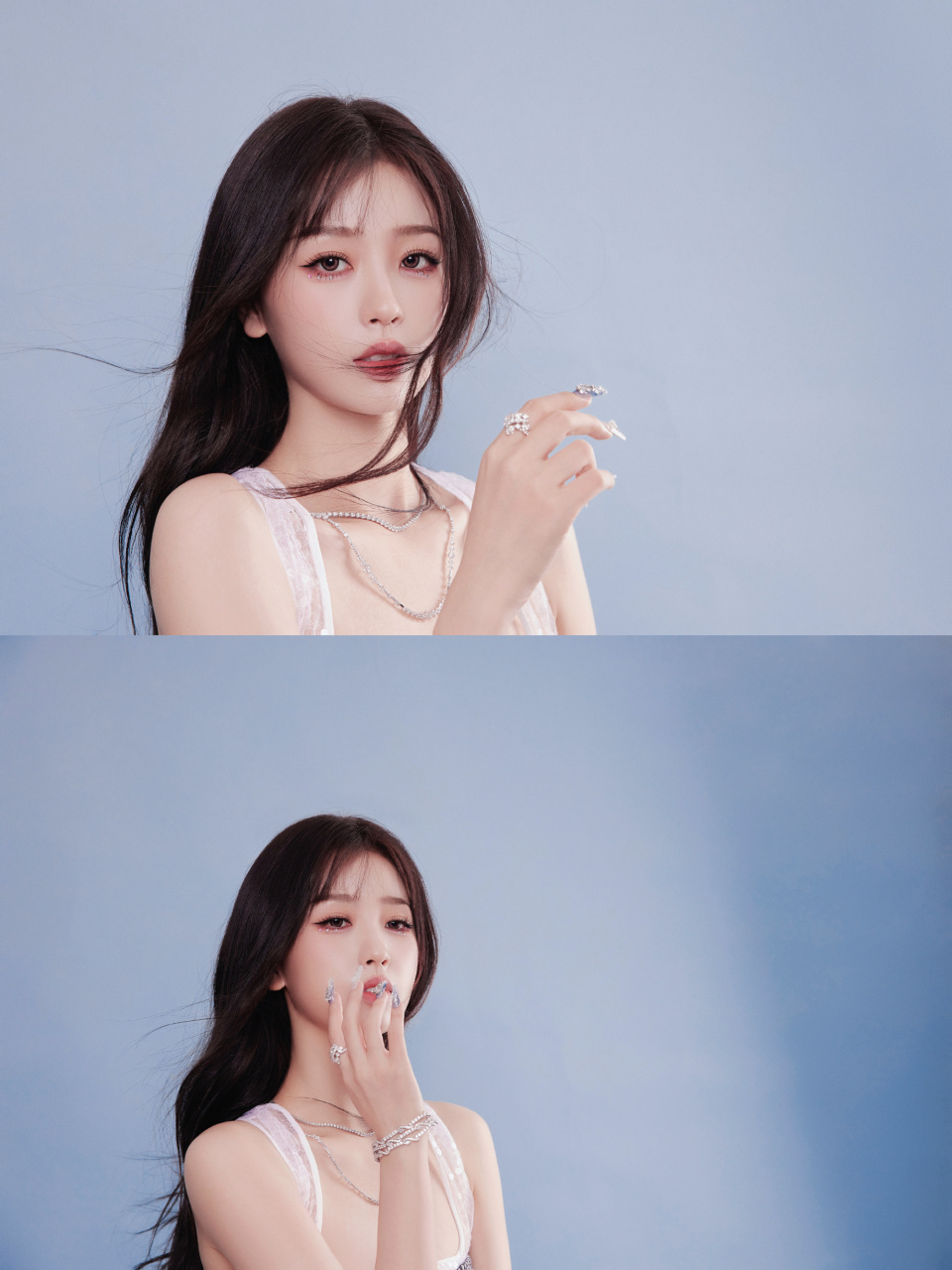 虞书欣# #虞书欣甜辣gwalla直拍# 虞书欣的美腿在白纱裙下显得更加