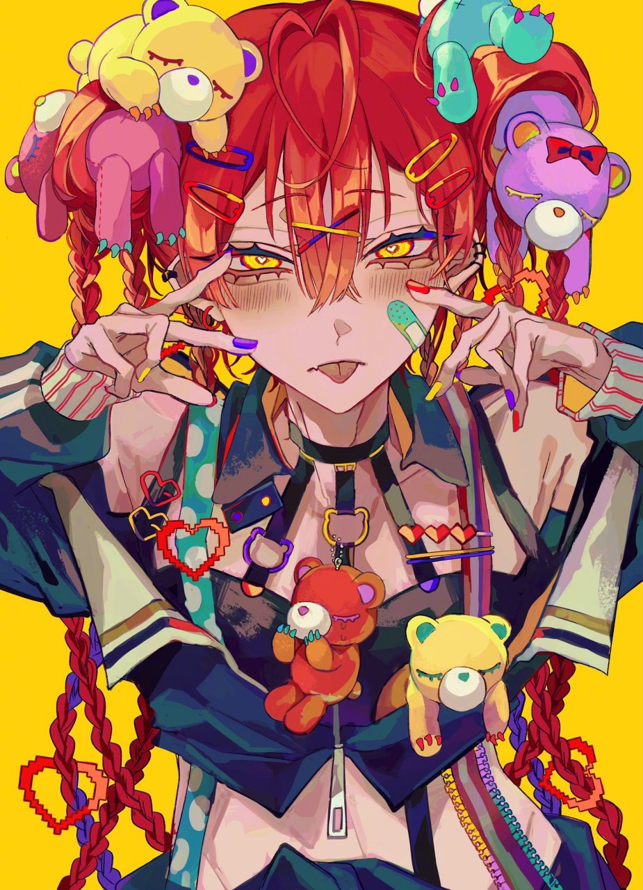 教科书级别可爱又涩气的病娇人设|插画师kuroume(twi:kuroume_1024)