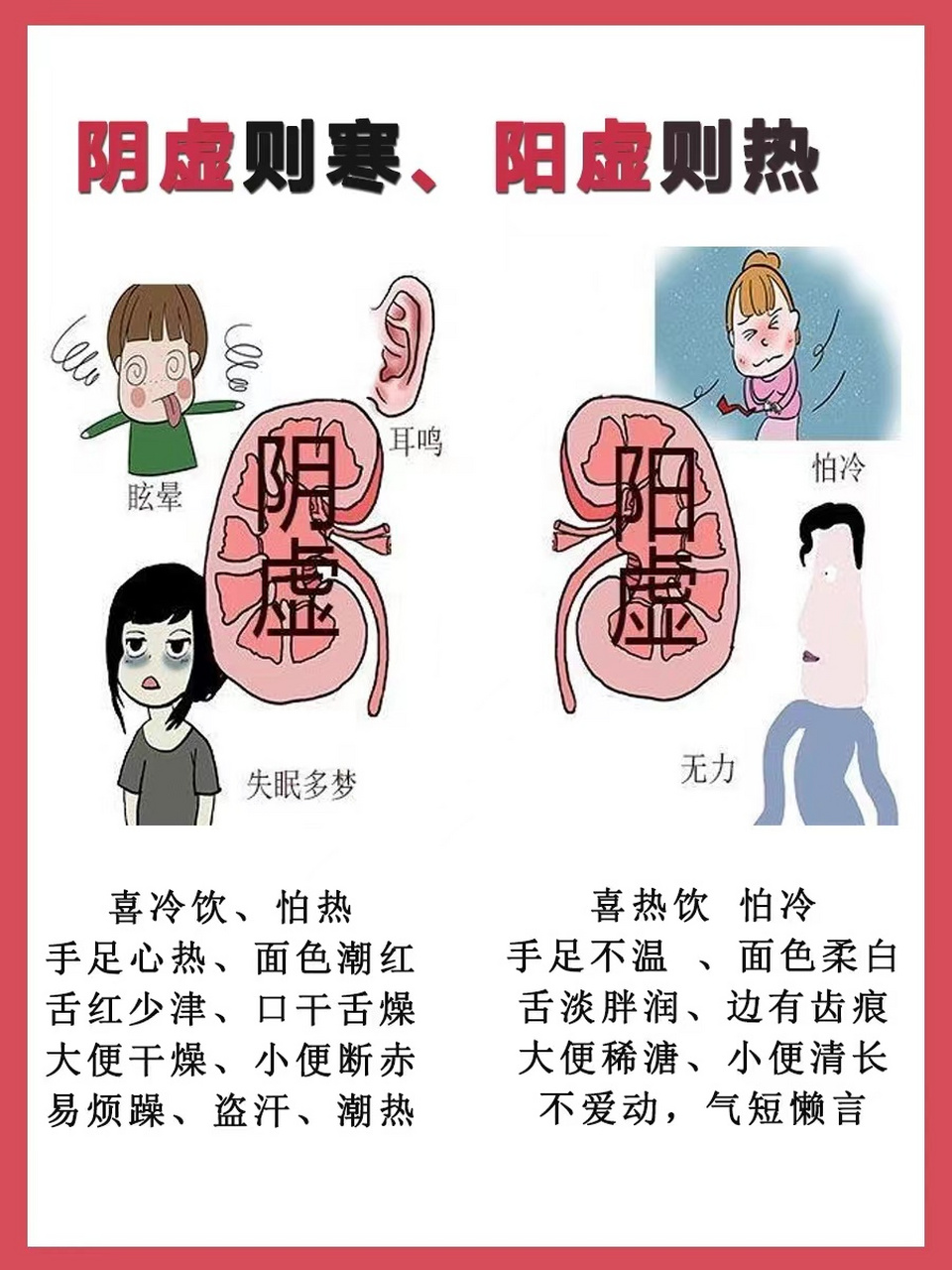 阴虚阳虚不会区分怎么办?    快来看!今天教你快速辨别阴虚还是阳虚