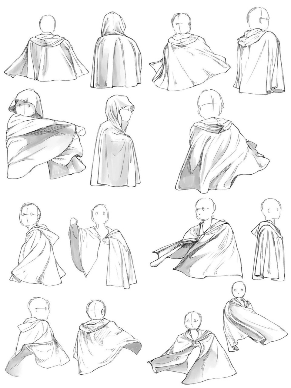 【绘画素材】斗篷 | 披风参考素材合集