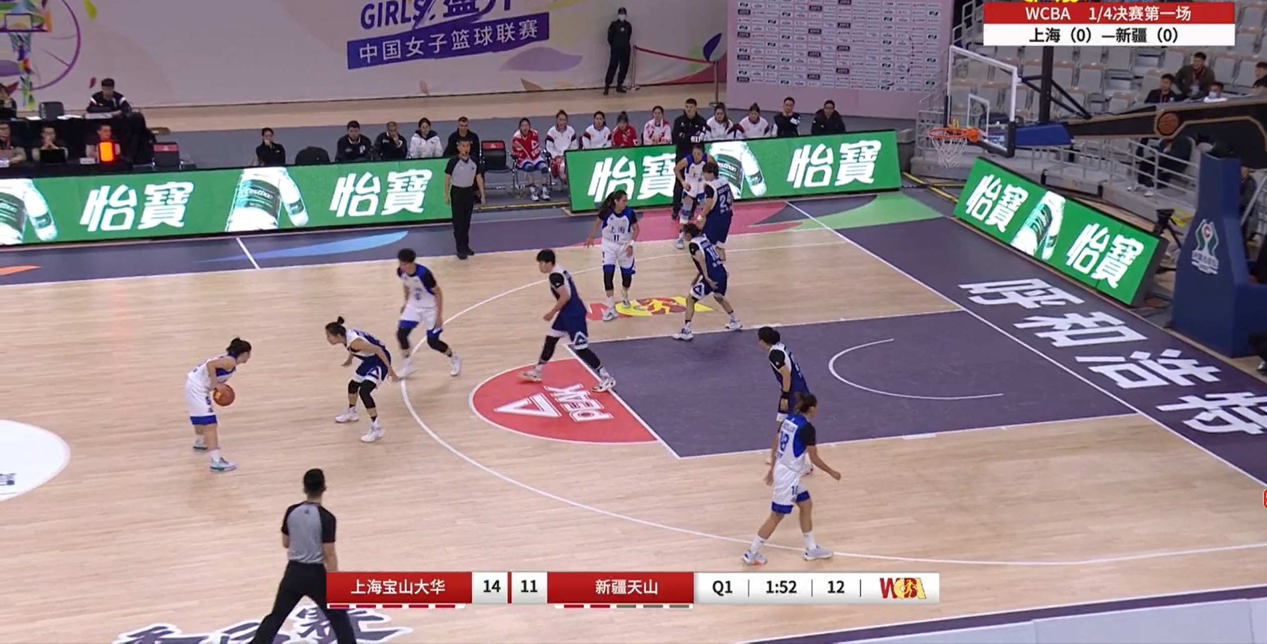 黄靖32分12板6助攻,上海女篮力克新疆女篮 wcba1/4决赛今天开赛,采取