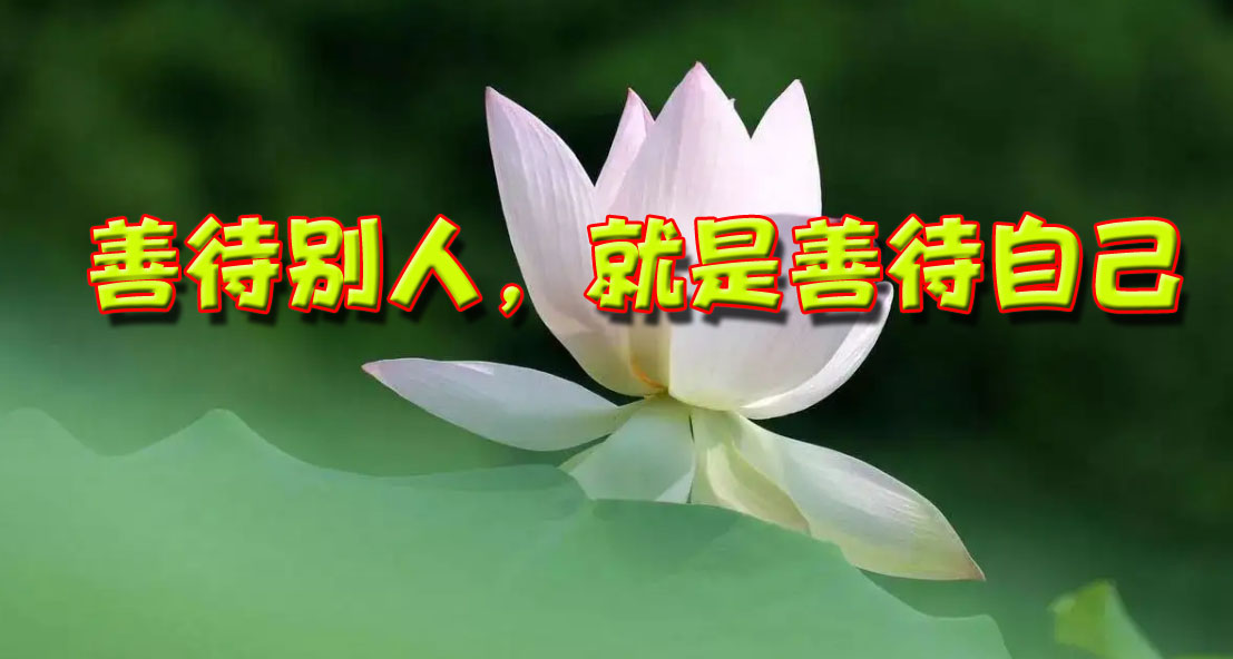 善待别人,就是善待自己的,我是这样认为的,如果自己