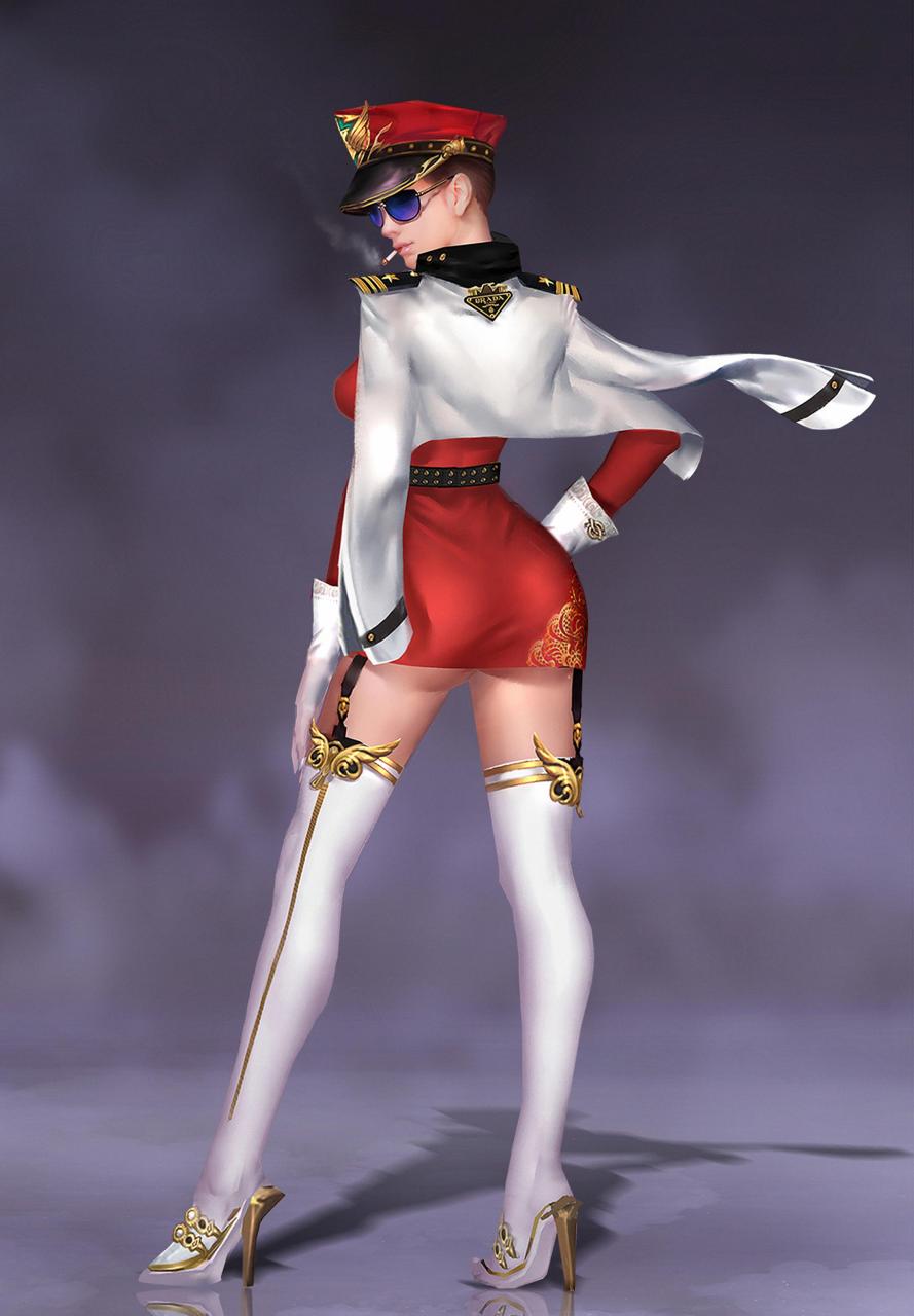 gif创作人# 射击游戏逆战,画师ares的cg原画集,图片有艳后奈菲儿