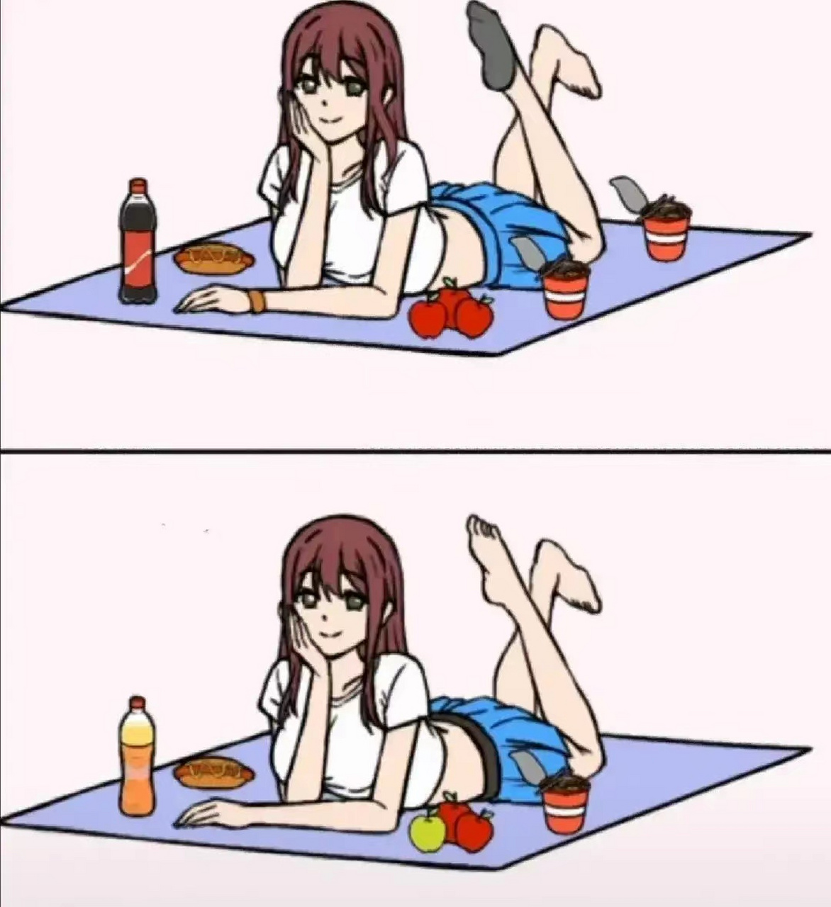 考眼力找不同,图中有七处不同.快来看看你能找到几处不同吧?