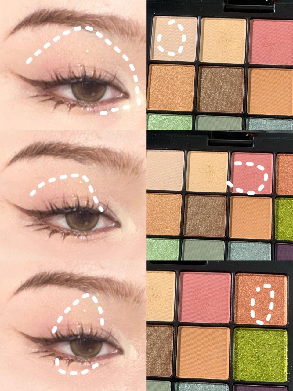 一个带眼头提亮的粉色眼妆,配上钓系全包眼线和下睫毛,尊的贼漫画眼