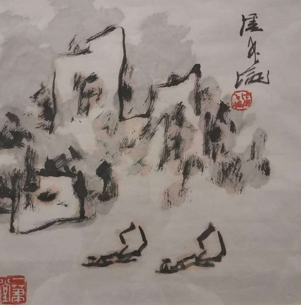 国画# 潘飞仑先生山水画作品欣赏.