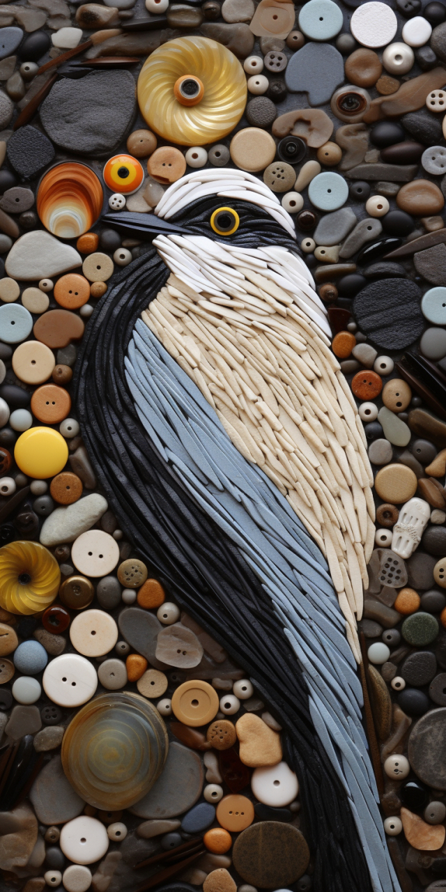 用石头拼出来的动物造型,很时生动,太好看了!#ai绘画